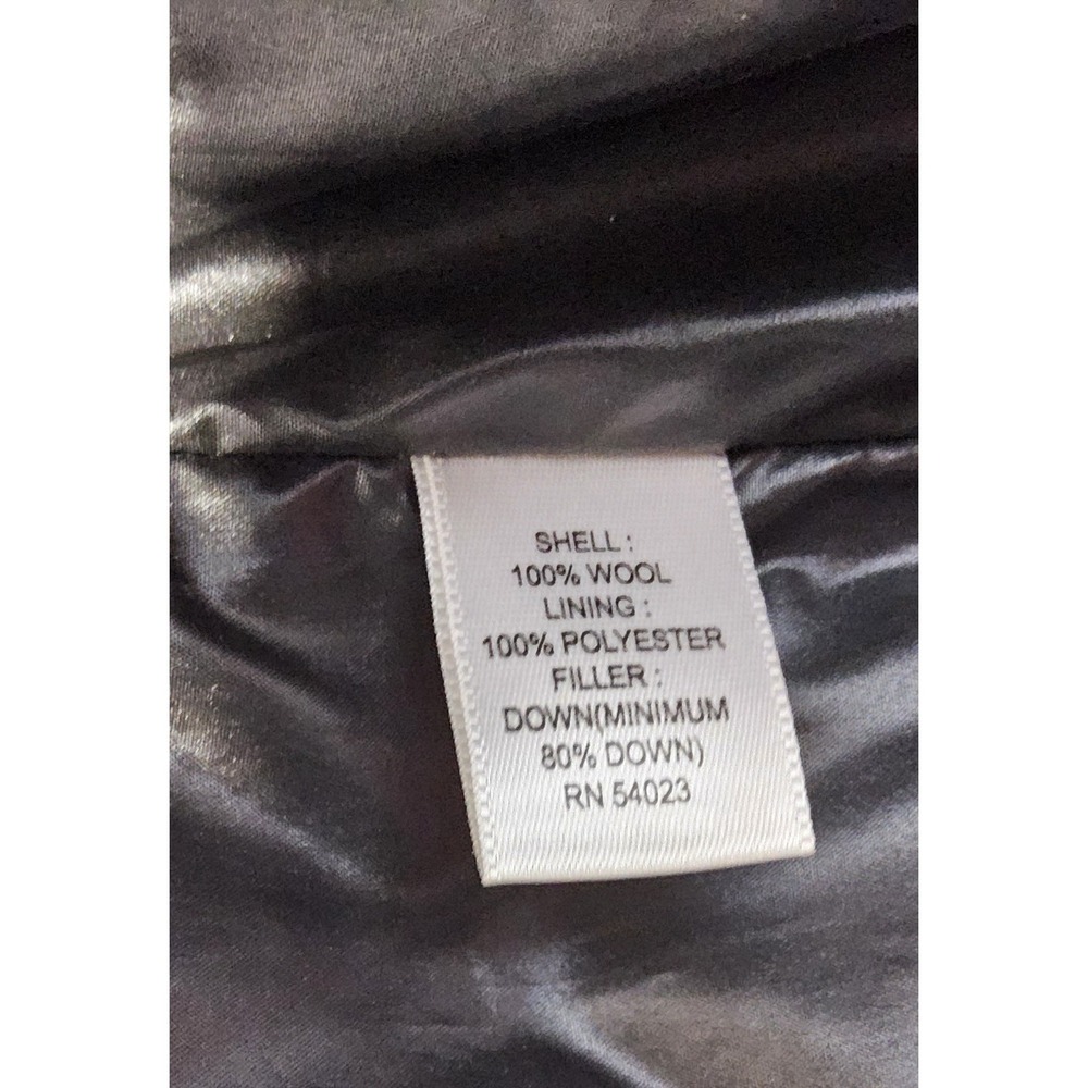 Banana Republic Vest Womans Sz M 8 Down Puffer Gray Wool Coat Quilted Winter - Picture 6 of 6